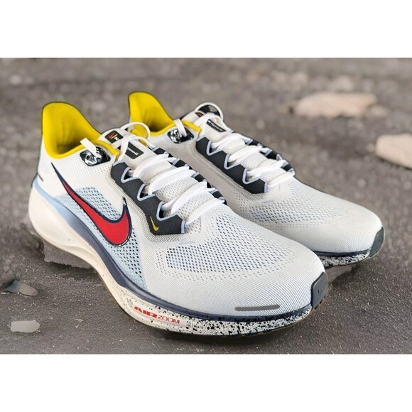 New Nike Air Zoom Pegasus 41 White Red Blue Shoes (HJ9068 100) Men\'s Size 7